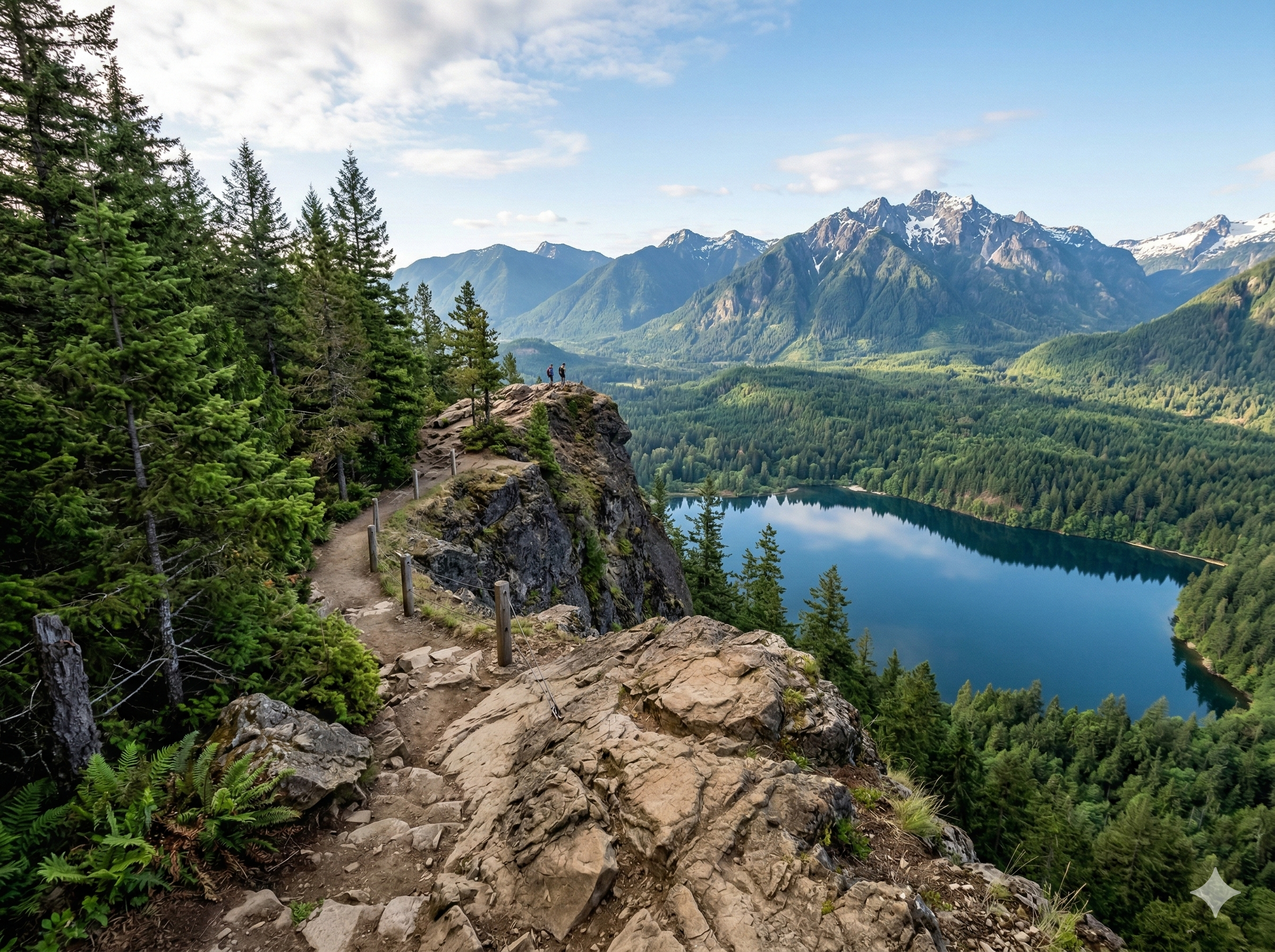 Alpine lake in the mountains